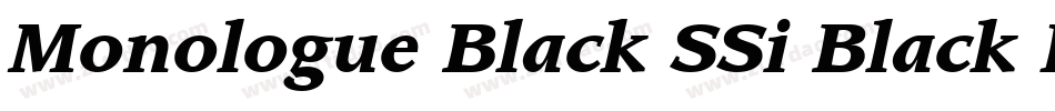Monologue Black SSi Black Italic字体转换